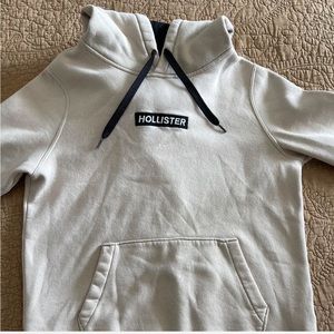Hollister Cream Hoodie with Black Accents